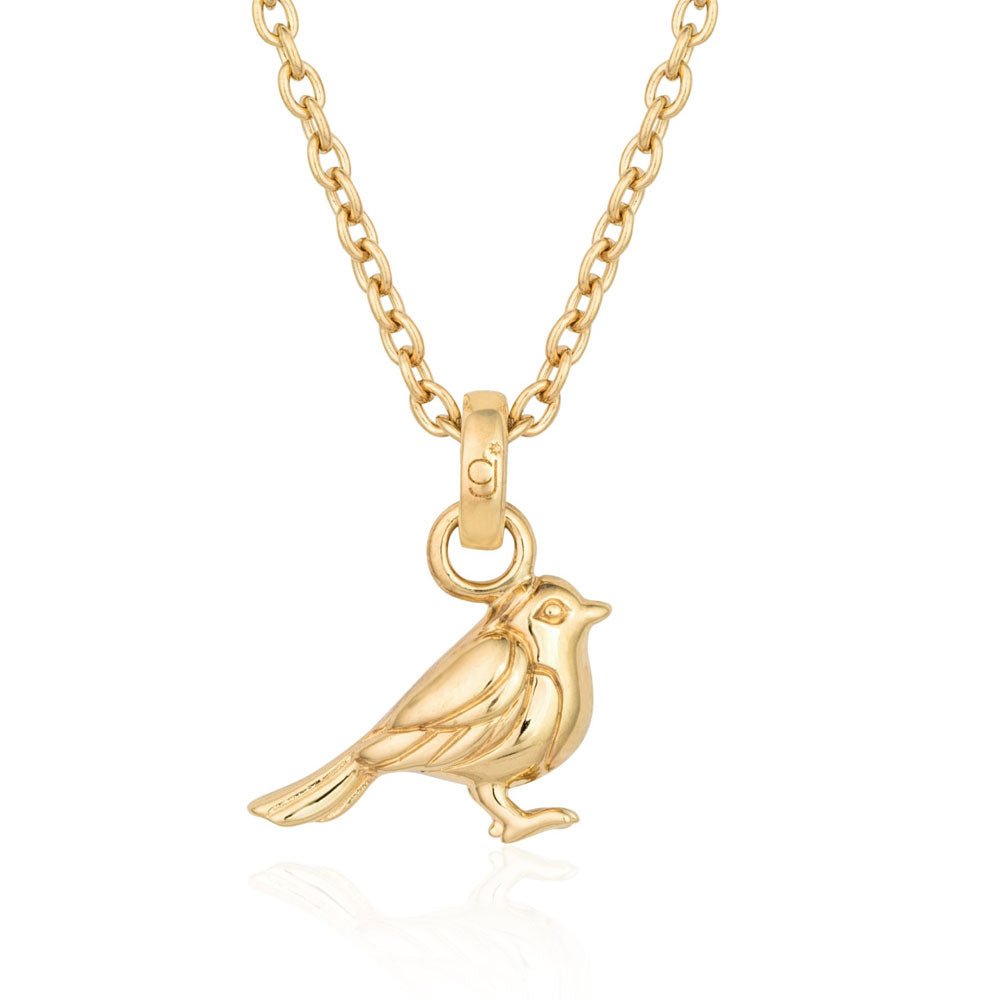 Gemma J Golden Robin Necklace - Cotswold Jewellery