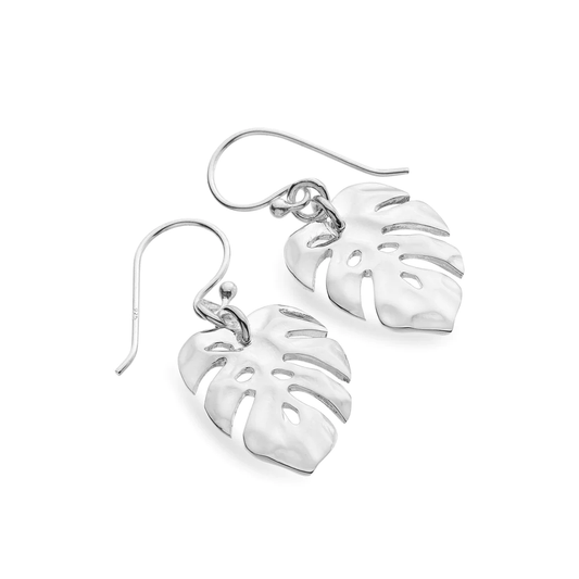 Monstera Leaf Earrings - Cotswold Jewellery