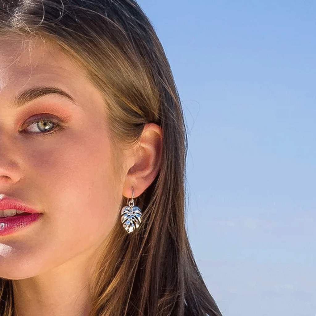 Monstera Leaf Earrings - Cotswold Jewellery